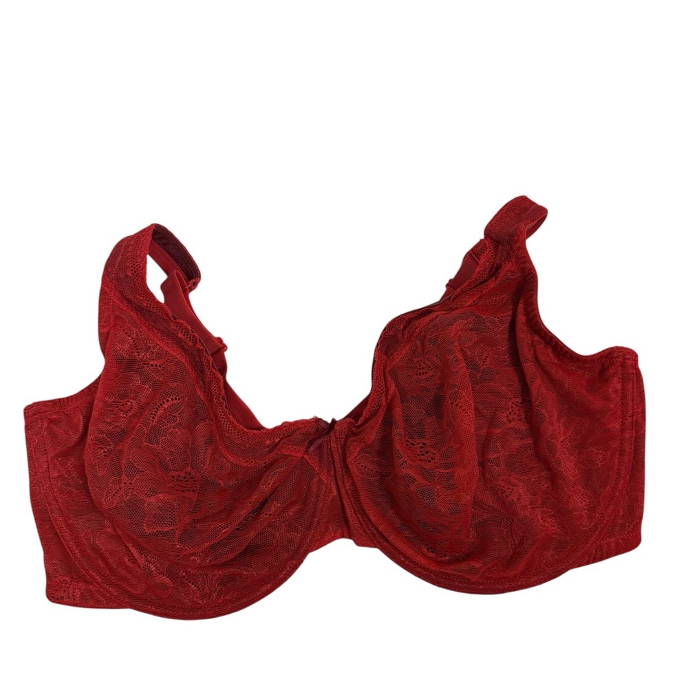 Cacique red modern lace full coverage  bra size 42F